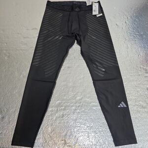 $120 ADIDAS TECHFIT CONTROL X RHEON LEGGINGS PANTS BLACK/Grey HS9812 Men's SZ XL